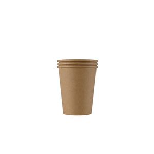 Gobelets en papier kraft jetables à paroi simple avec logo personnalisé, adaptés aux cafés pour le café et les boissons chaudes - Product Image 3
