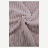 Tissu en velours côtelé 100% polyester tricoté chaîne 150D extensible, poids moyen, à rayures 2,5 Wales, pour canapé et textile de maison