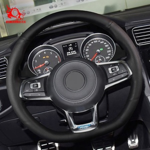 Housse de volant de voiture Swift personnalisée DIY <span class=keywords><strong>Cabriolet</strong></span> sport cuir VW 1 Pcs pour Volkswagen Scirocco GTS Polo GTI Golf GTE <span class=keywords><strong>T</strong></span>-<span class=keywords><strong>roc</strong></span> - Product Image 6