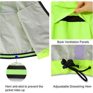 Chaqueta Impermeable de Nailon para Hombre, con Capucha, Ligera, Reflectante, Plegable, para Senderismo, Correr, Ciclismo y Actividades al Aire Libre - Product Image 5
