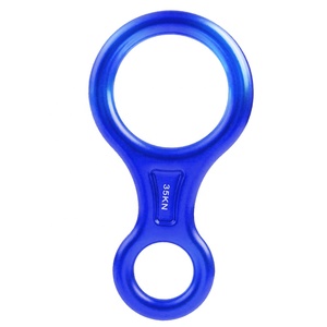 Rock Climbing Carabiner 8 Shape JIGGING Descender figur aluminium, perangkat <span class=keywords><strong>Belay</strong></span> 35kn delapan cincin peralatan Downhill - Product Image 1