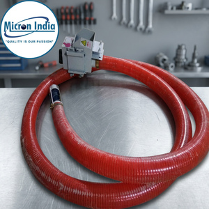 Manguera Roja Flexible Industrial con Conector de Bomba para Transporte de Productos Químicos, Sistema de Acero Inoxidable - Product Image 4