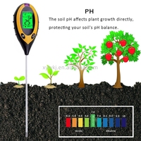 Testeur de sol 4-en-1 multifonctionnel : humidimètre, pH-mètre et testeur d'humidité du sol pour la ferme, le jardin et les plantes - Vente directe usine