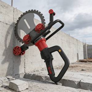 Scie à onglets coulissante électrique industrielle GLGW, haute puissance, à main, pour couper le béton, la brique rouge, les murs - Product Image 1