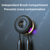 Mini stérilisateur de brosse à dents rechargeable UVC LED avec deux fentes, brosses à dents, nettoyeur de soins dentaires à domicile