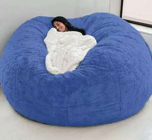Copertura per Pouf Gigante Bestseller, Morbido e Soffice in Finta Pelliccia, Divano Pigro dal Design Moderno - Product Image 2