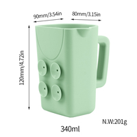 Tasse de rinçage en silicone pour bébé, verseur de shampoing et de savon, verseur d'eau en cascade pour enfants, pour le bain et le lavage