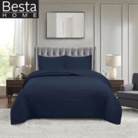 Ensemble de couette Besta, design géométrique ultrasonique, style européen et américain, rembourrage en polyester, 3 pièces, technologie Pinsonic