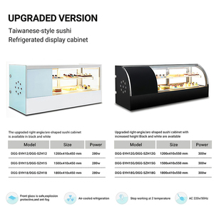 Nâng cấp cao thẳng duy nhất-nhiệt độ Tempered Glass <span class=keywords><strong>Sushi</strong></span> & bánh tủ lạnh hiển thị tủ điều khiển nhiệt độ kỹ thuật số - Product Image 2