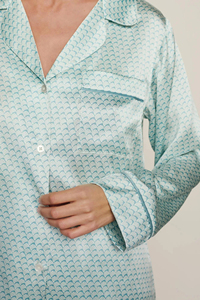 Un Sueño para Vestir y un Sueño para Lavar: Conjunto <span class=keywords><strong>de</strong></span> Pijama Largo Estampado <span class=keywords><strong>de</strong></span> Seda 100% Lavable - Product Image 3