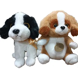2024 vendita diretta in fabbrica simpatico peluche cane giocattolo di plastica occhi Mini peluche cane bianco