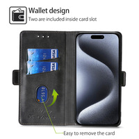 Étui de téléphone portable magnétique en cuir PU double couleur de luxe avec fentes pour cartes pour OPPO Reno 16 15 14 13 12 Pro Find X9 X8 X7