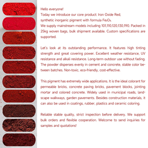 Poudre de pigment d'oxyde de fer inorganique XuAng (Fe2O3) pour peinture époxy pour sols, briques perméables/parpaings - <span class=keywords><strong>Couleurs</strong></span> rouge/bleu/jaune - Product Image 3