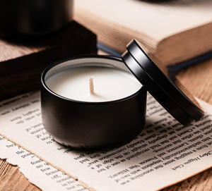 Velas aromáticas de cera de soja negra de lujo en tarros de Metal etiqueta privada personalizada mejor juego de regalo - Product Image 3