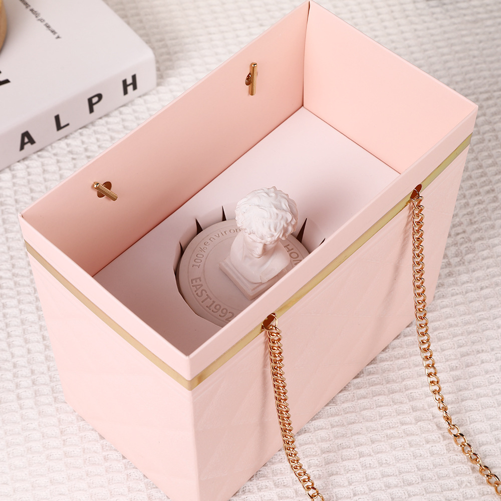 Wholesale Famous Brand Foldable Square CC Flower Bag Box Luxury Floral Wedding Deco for Valentines Day Hot Sale Made Art Paper · image 5