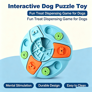 Jouet de puzzle moderne et durable pour chien, distributeur de friandises interactif en forme de labyrinthe, bol anti-étouffement pour une alimentation lente et anti-ennui - Product Image 2