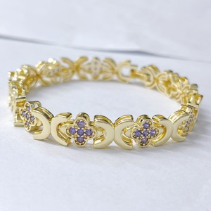 Pulseras de Dijes JML de Alta Calidad Laminadas en <span class=keywords><strong>Oro</strong></span> de <span class=keywords><strong>14k</strong></span>, Exquisito Accesorio de Moda con Corazón de Zirconia y Diseño de Flor de Tendencia - Product Image 5