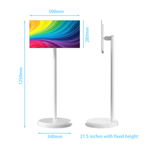 Televisor Portátil Inteligente de 21.5 Pulgadas con Pantalla Táctil, Soporte Ajustable y Ruedas, Diseño Elegante, Android Smart <span class=keywords><strong>TV</strong></span> 4K - Product Image 1