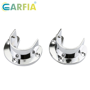 Accessori per Cabinet con finitura cromata in lega di zinco, Hardware per mobili per <span class=keywords><strong>armadio</strong></span>, supporto per tubo di supporto - Product Image 3