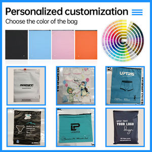 Sacs en plastique givré blanc laiteux avec fermeture éclair pour l'emballage des vêtements, logo personnalisé, pochette zippée translucide en CPE pour t-shirt, robe - Product Image 2