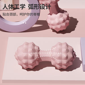 ลูกบอลโยคะแบบมีปุ่ม TPR ลูกบอลนวดเนื้อเยื่อพังผืด ลูกบอลนวดรูปถั่วลิสง สำหรับผ่อนคลายเท้า กล้ามเนื้อ ไหล่ คอ ลูกบอลรูปทรงทุเรียน แบบแข็ง - Product Image 4