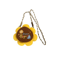 Sac à bandoulière mignon pour enfants, petit format, avec sangle réglable, doublure en polyester, fermeture magnétique, style automne précoce pour filles