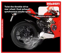 Modèle de moto en plastique réaliste à l'échelle 1:6 V4R - Fonction de pulvérisation dynamique, batterie au lithium, jouet hautement détaillé, objet de collection