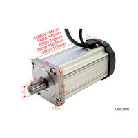 Moteur de mandrin haute vitesse 550W 110V/220V avec contrôle de vitesse réversible et interrupteur télécommandé pour tour de menuiserie, moteur sans balais