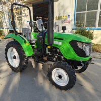 Tractor de Huerto de Perfil Bajo y Distancia Entre Ejes Reducida, Cultivador 4x4 de 25-60 HP para Hileras de Frutas en Invernaderos