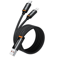Kabel Data ESSAGER ES-X67 2 in 1 100W USB Type C ke USB Type C IP