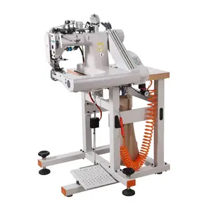 QK-J9588XH máquina de costura industrial de alta qualidade com 3 agulhas de material grosso jeans alimenta o braço