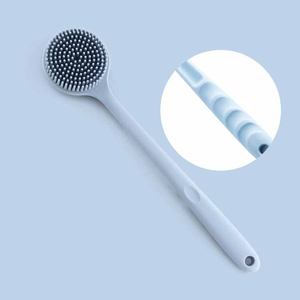 High Quality <b>Waterproof</b> <b>Silicone</b> Bath Brush for Adults & Children with Long Handle Anti-Slip Design Massage Function - Product Image 2