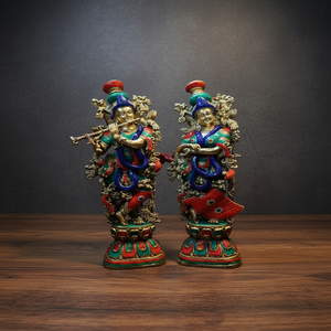 Escultura Decorativa de Radha Krishna en Piedra Semipreciosa para el Hogar, Mandir, Sala de Estar, Decoración de Villa, Regalo Espiritual, Arte - Product Image 3
