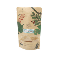 Pochette debout en papier kraft OEM avec impression numérique, emballage alimentaire pour chips de pommes de terre et aliments pour animaux de compagnie fabriqué avec du plastique PLA