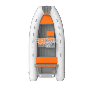 Bote Inflable Semirrígido Profesional de 3.9 <span class=keywords><strong>Metros</strong></span> para Esquí Acuático y Pesca en Alta Mar, Casco de Aluminio, Tubos de Hypalon, Motor Fuera de Borda de 30HP - Product Image 2