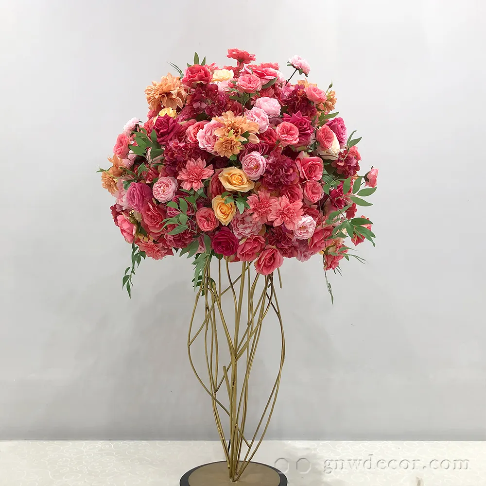 Цветочный букет на заказ, Шелковая Роза, Орхидея, деревенский Свадебный декор, искусственный цветочный ряд