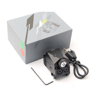 Lampe torche tactique double laser de haute qualité, rechargeable, avec laser vert et rouge, lumière blanche combinée, en aluminium, étanche, pour l'extérieur