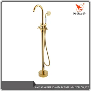 Torneira de bronze royal dourado para banheiro, torneira sem suporte de banheiro