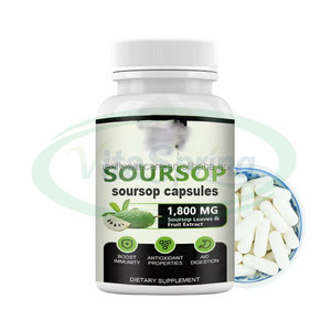 Sourcop Graviola แคปซูลสารสกัดจากใบบัวบการย่อยอาหารออร์แกนิกสำหรับระบบทางเดินหายใจ - Product Image 2