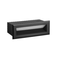 PC1405 IP65 Étanche 140mmx65mm 3W Luminaire LED mural extérieur pour escalier avec base en aluminium et diffuseur en polycarbonate encastré