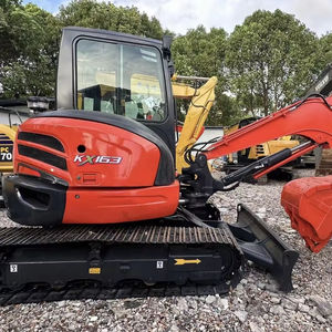 Miniexcavadora usada Kubota de 6 toneladas con excavadora de pintura original/minimaquinaria de jardín KUBOTA KX163 usada en Japón para agricultura - Product Image 1