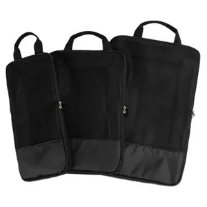 Seyahat adam için 3 adet set yırtılmaz polyester bagaj ambalaj küpleri taşınabilir genişletilebilir sıkıştırma ambalaj küpleri