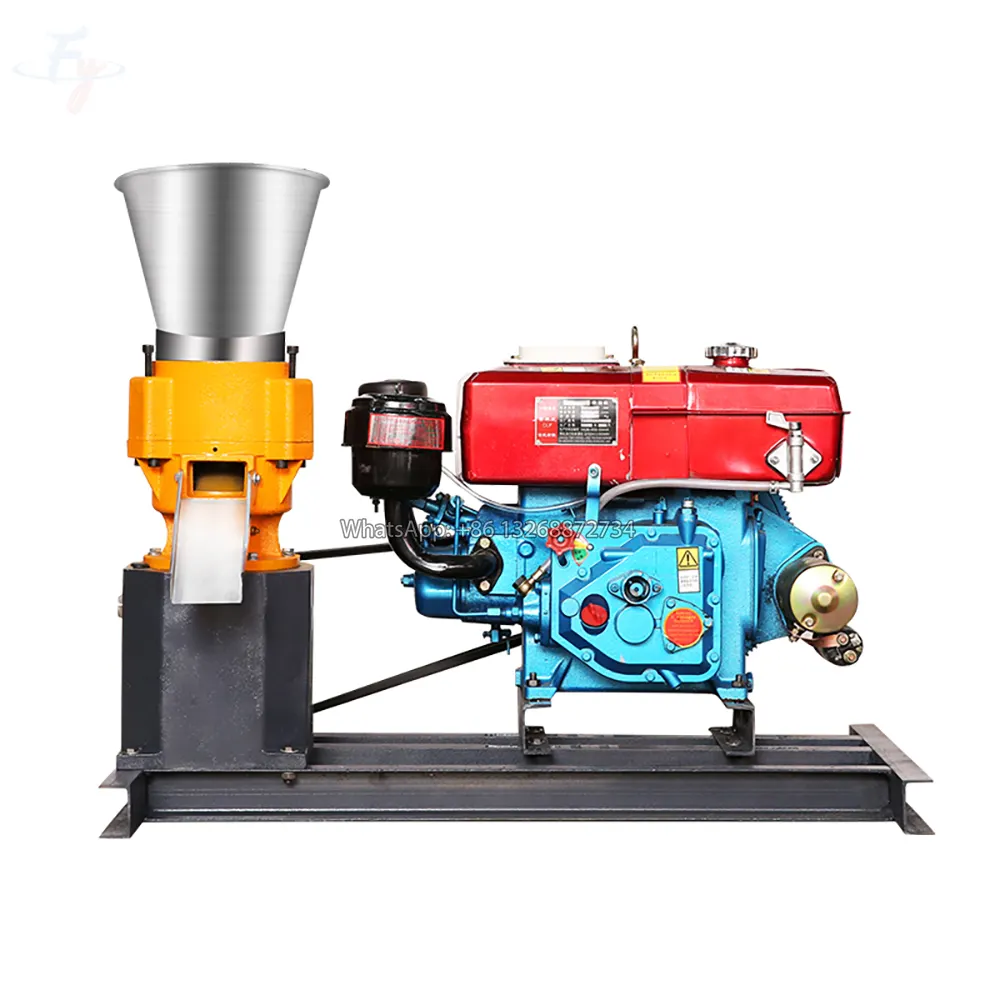 Fy 22hp Diesel Flat Die Feed Pellet Molen Machine, Diesel Versie Feed Pellet Machine, Pellet Feed Machine