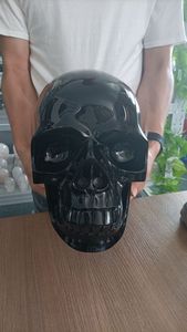 11 ~ <span class=keywords><strong>13</strong></span> inch cực lớn tinh thể tự nhiên chữa bệnh bằng Tay Chạm Khắc hộp sọ pha lê Obsidian để thiền - Product Image 6