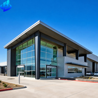 Edificio Comercial Prefabricado de Estructura de Acero de Una Planta, Gran Vano, Construcción Metálica Personalizada, Kits de Construcción con Estructura de Acero