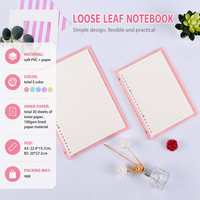Carnet à feuilles mobiles créatif, nouveau coloris, en PP ultra-fin et souple, détachable, fournitures de papeterie, personnalisable avec logo, A5, B5