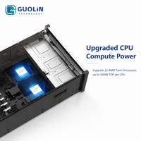 Server Rakmount AI Model Bahasa Besar FusionServer G6550 V8 6U 24 DDR5 10 GPU Accelerator Grosir