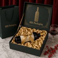 Boîte d'emballage en papier avec logo personnalisé, boîte magnétique pour cosmétiques, parfums, coffret cadeau