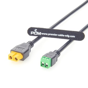 XT60 vrouwelijke naar 2-pins klemmenblokkabel 18AWG hoogstroom voedingskabel voor energieopslag, robotica en industriële systemen - Product Image 1