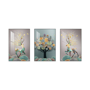 <span class=keywords><strong>Peinture</strong></span> murale <span class=keywords><strong>triptyque</strong></span> <span class=keywords><strong>en</strong></span> porcelaine de cristal, décoration d'intérieur de luxe, cadre personnalisé, œuvre d'art animale, vente <span class=keywords><strong>en</strong></span> gros - Product Image 6